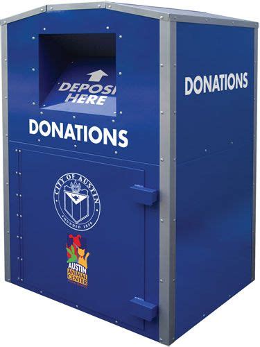 steel donation box manufacturer|large storage donation bins.